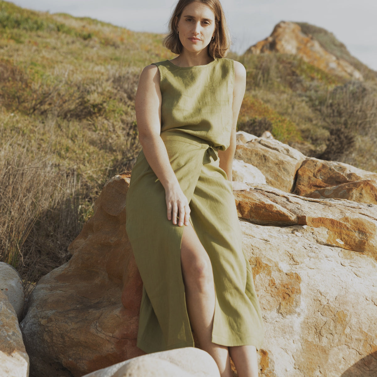 Lily Wrap Skirt | Linen – GRAYDAWN